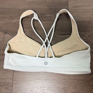 lululemon athletica white/off white free to be strappy Sports Bra